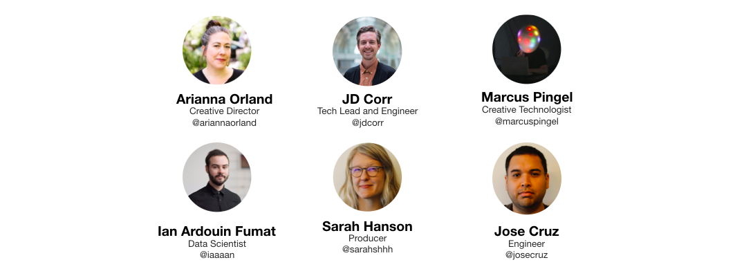 Portraits of the Twitter Aurora team members